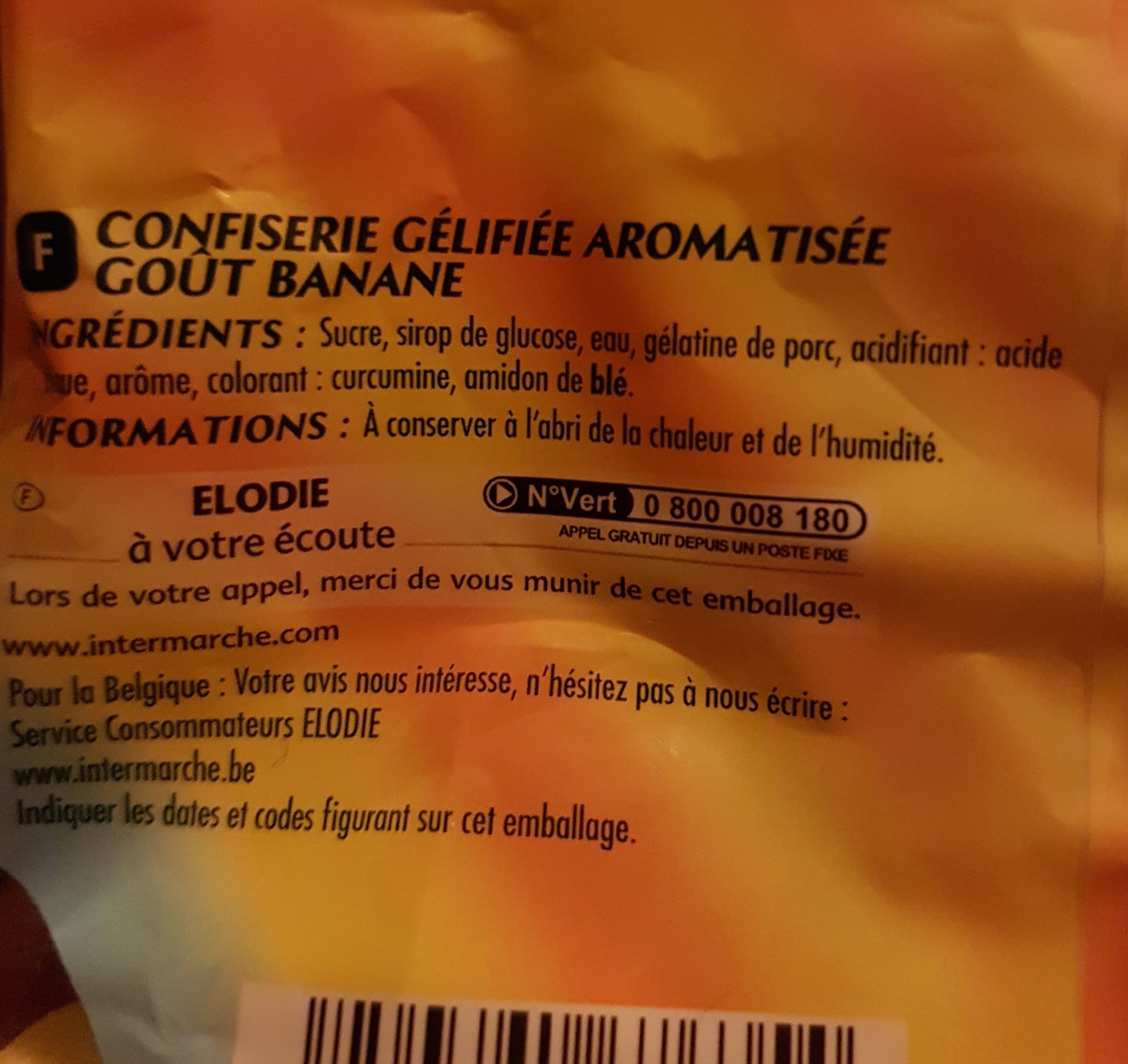 Elodie Confiserie gelifiee bananes - 300g packshot
