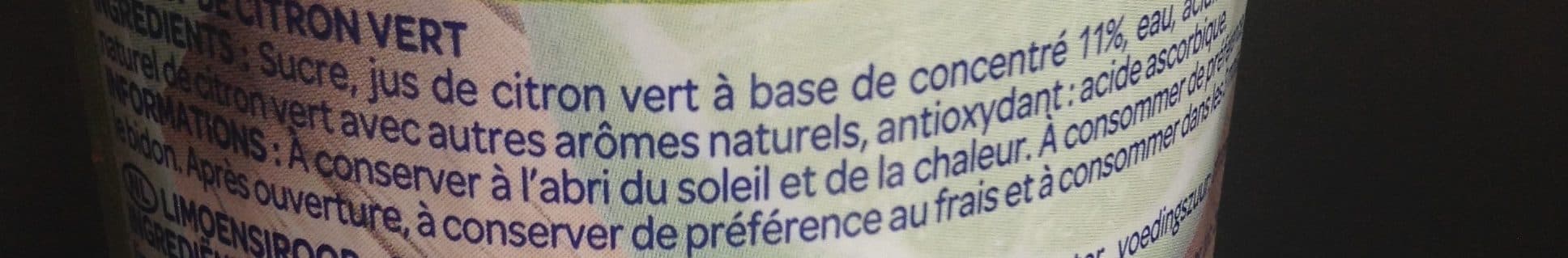 Intermarché Sirop citron vert packshot
