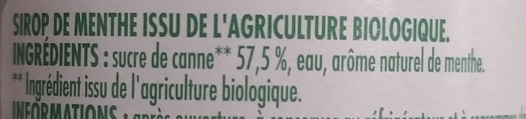 Paquito Sirop Menthe BIO packshot