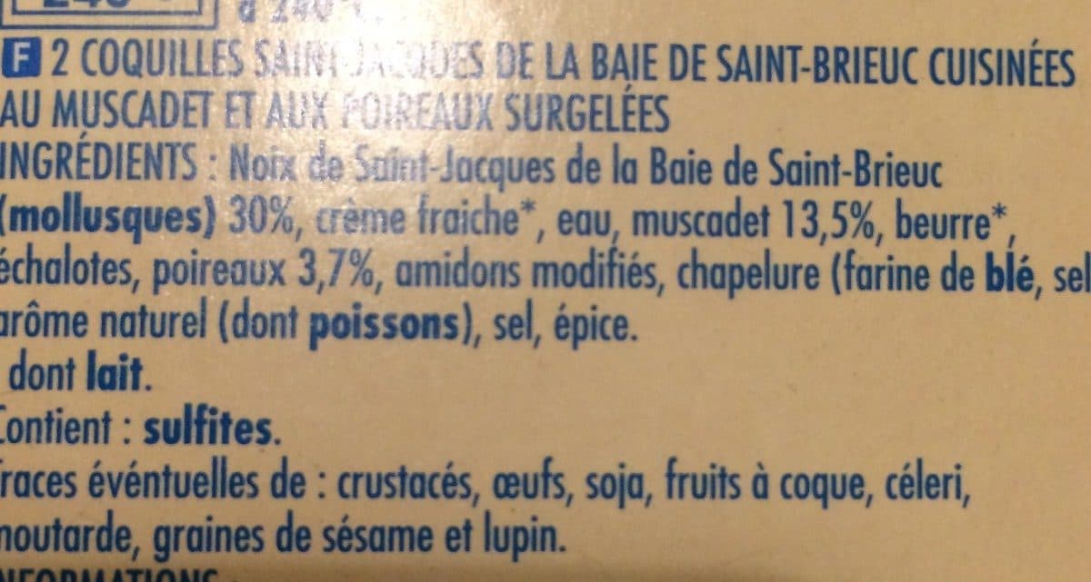 Itineraire des saveurs 2 Coquilles de la baie de Saint Brieuc cuisinées au muscadet et aux poireaux 200g packshot