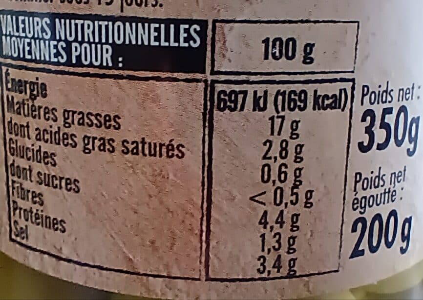 Itinéraire des Saveurs Olives vertes picholines packshot