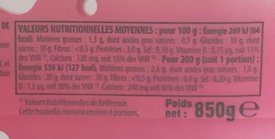Intermarché YAB - Yaourt à boire framboise packshot