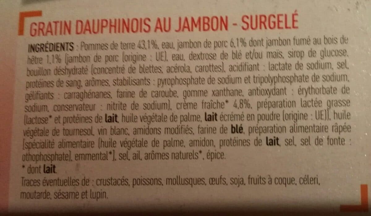Netto Gratin dauphinois au jambon 1kg packshot