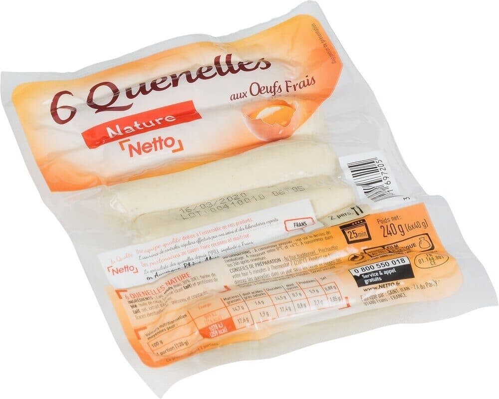 Netto QUENELLE NATURE (6x40g) 240g packshot