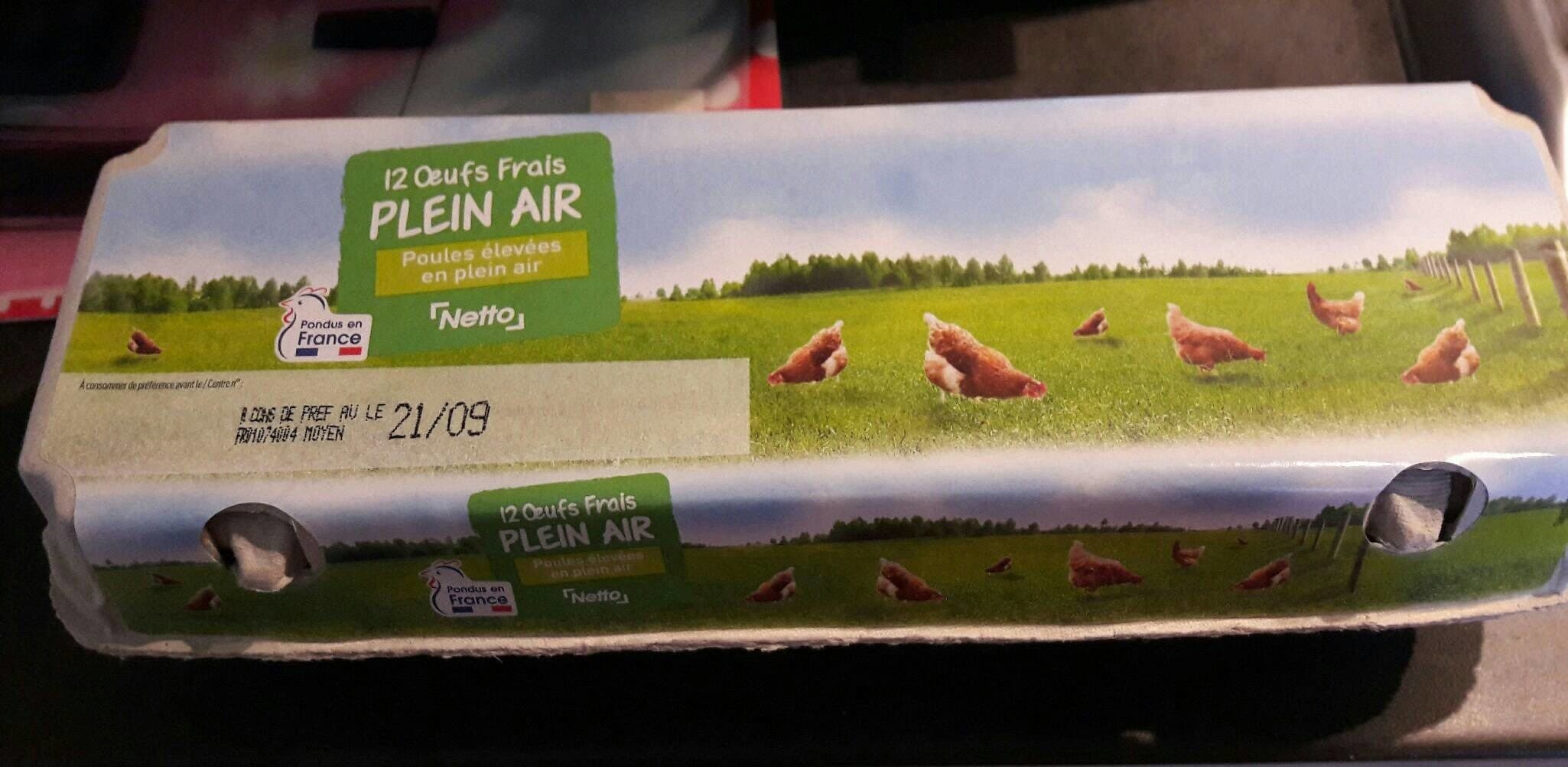Netto 12 œufs Frais De Poules élevées En Plein Air Netto packshot