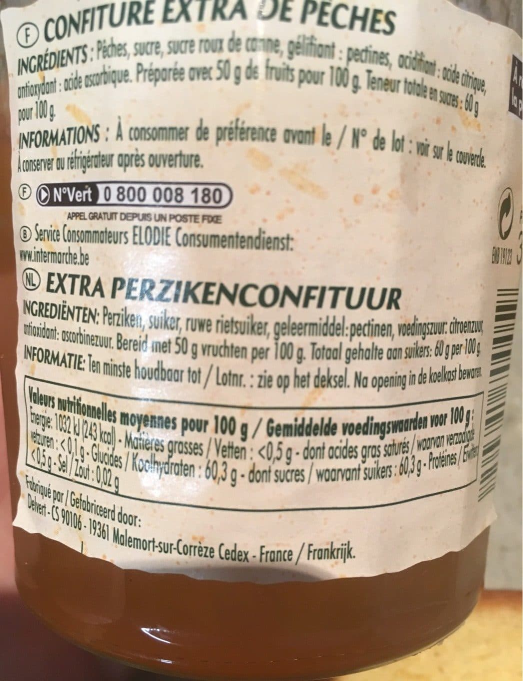 Elodie Confiture extra pêches packshot