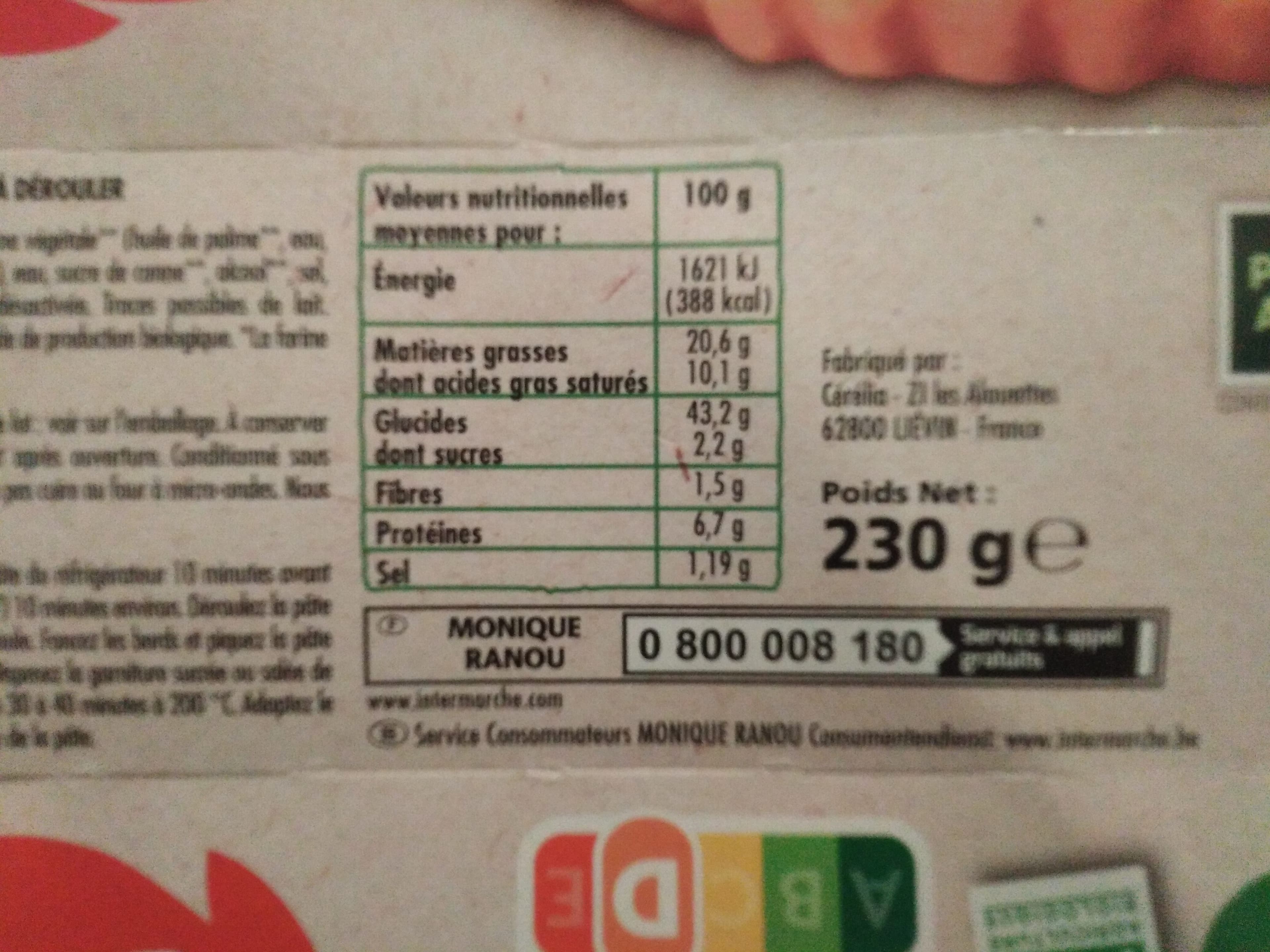 Claude leger PATE BRISEE BIO MGV 230g packshot