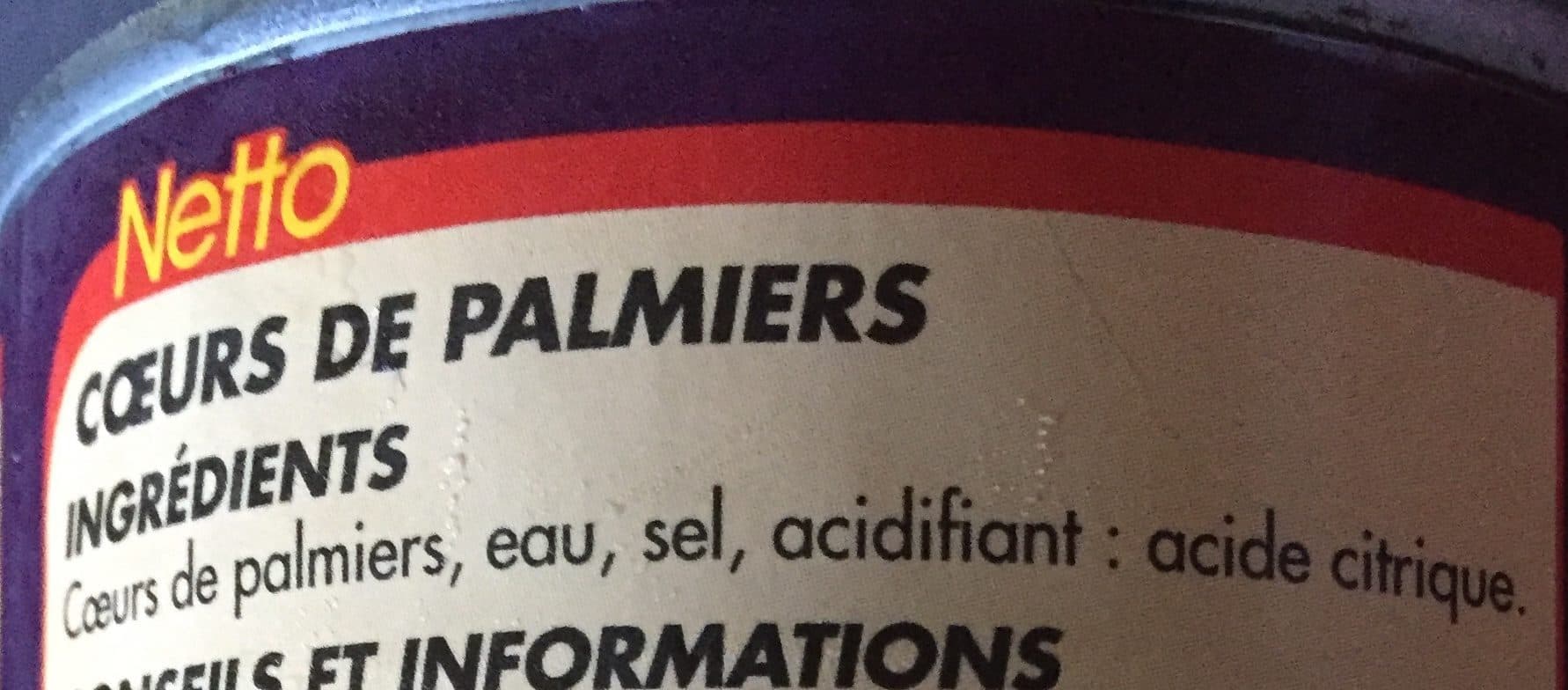 Netto Cœurs de palmier - 1/2 packshot