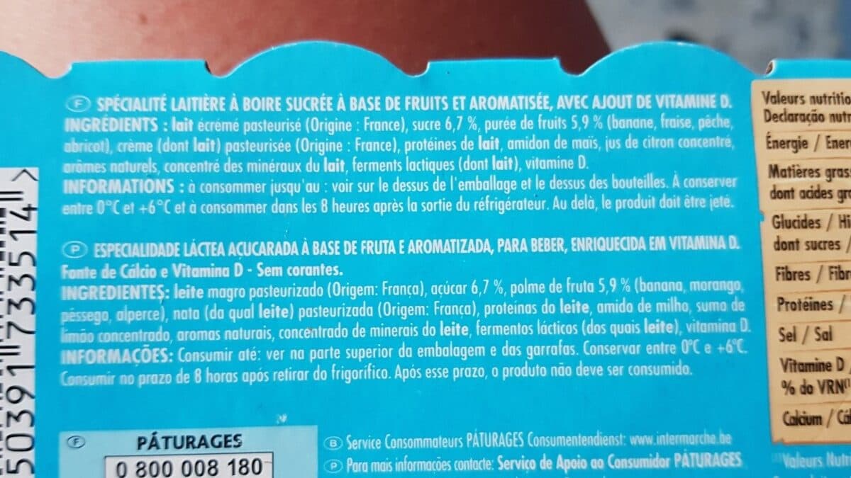 Pâturages Mon Petit Yab - Pâturages - Banane-fraise /¨Pêche-abricot packshot