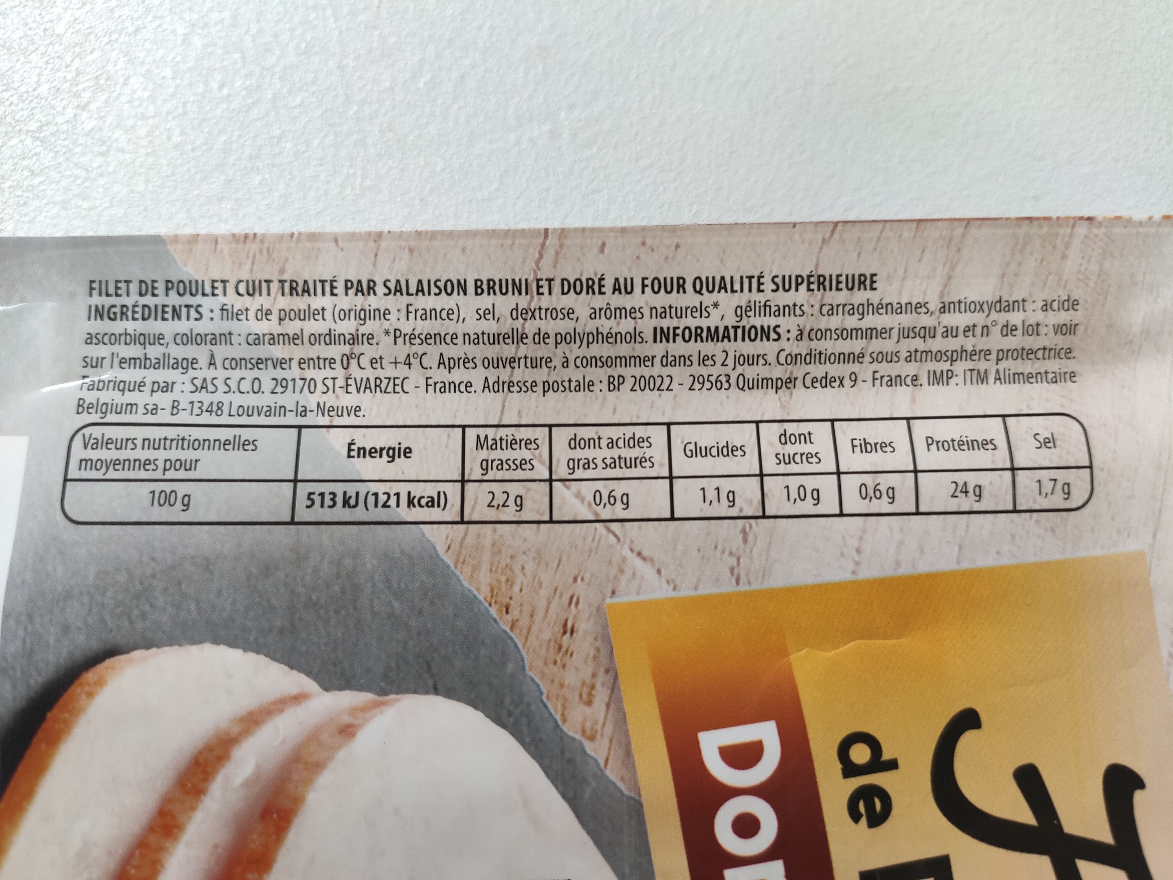 Monique Ranou Filet de poulet nature tranches epaisses csn 4tr 120g packshot