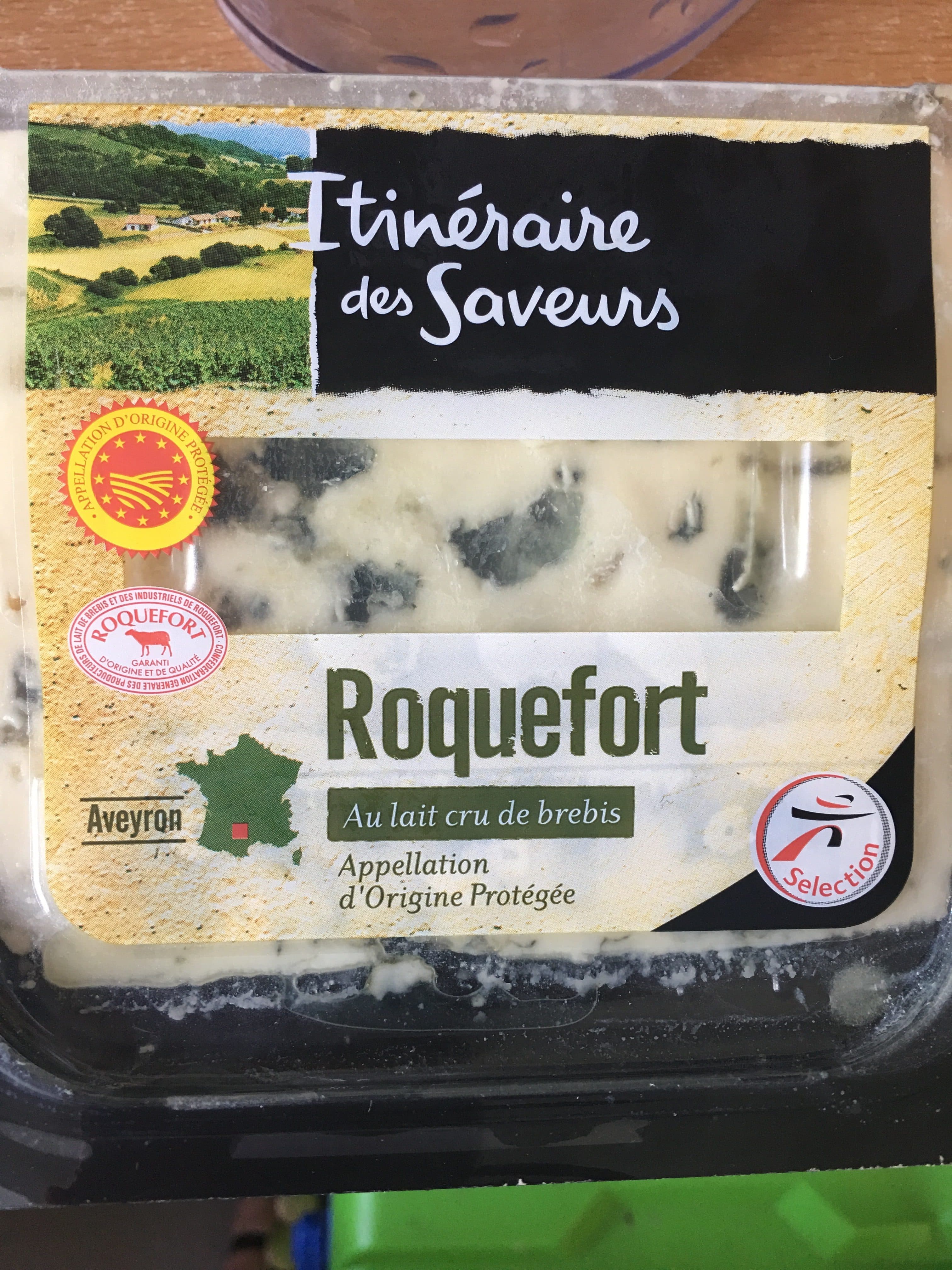 Itineraire de nos regions Roquefort aop 150g packshot