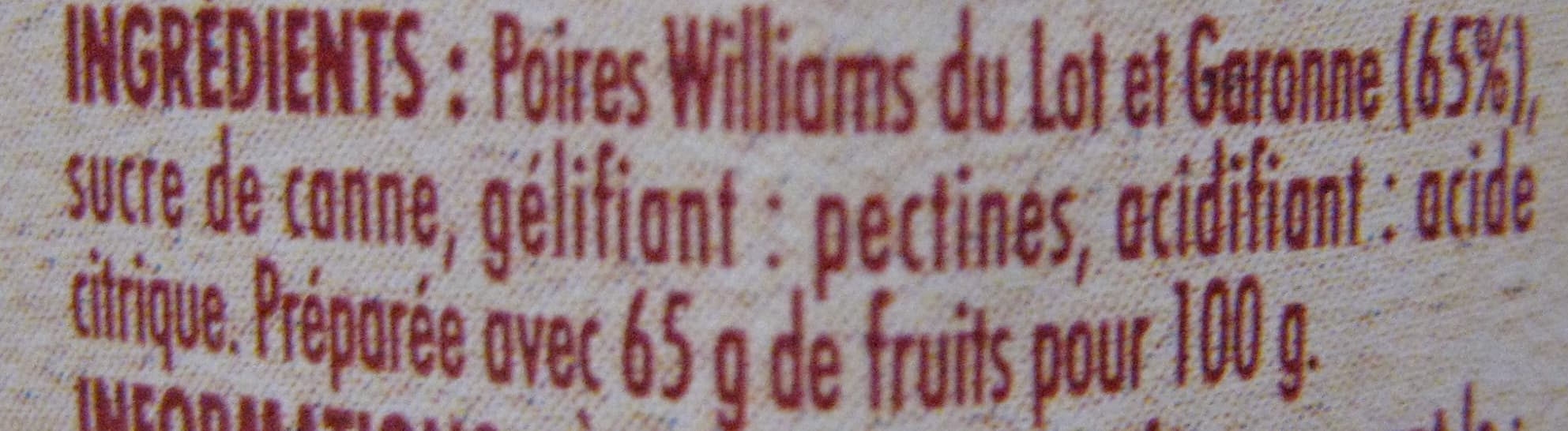 Intermarché Préparation de Poires Williams du Lot et Garonne packshot