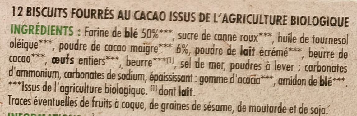Chabrior Goûter fourré cacao rond BIO packshot