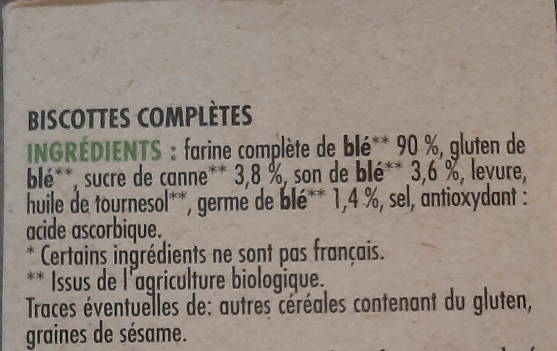 Chabrior Biscottes complètes x36 - BIO packshot