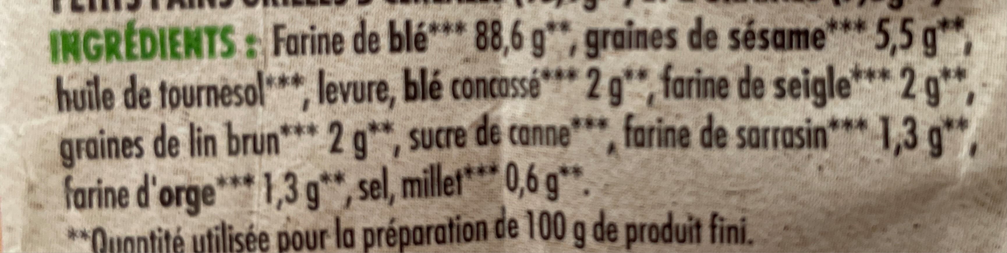 Chabrior Petits pains grillés aux 5 céréales et 2 graines - BIO packshot