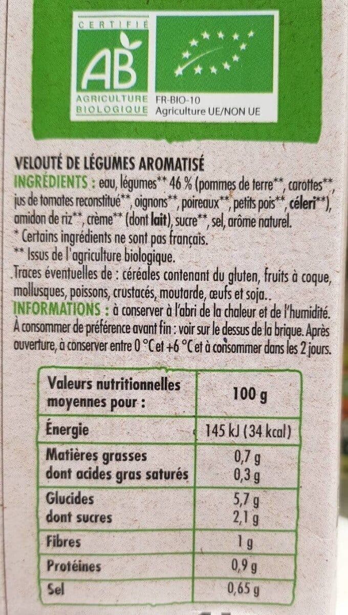 Saint eloi Veloute legumes varies bio 1l packshot