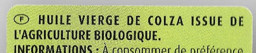 Bouton d'or Huile de colza vierge biologique 75cl packshot