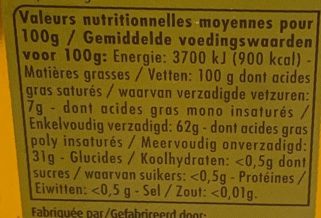Bouton d'or Huile de colza vierge biologique 75cl packshot