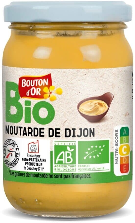 Bouton d'or Moutarde de dijon bio packshot
