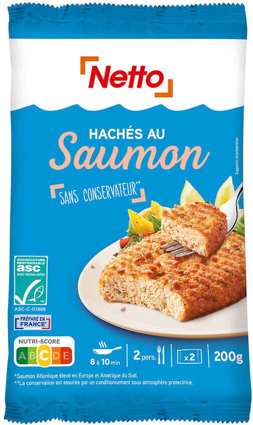 Netto Haché au saumon crème et ciboulette - ASC - NETTO - 200g packshot