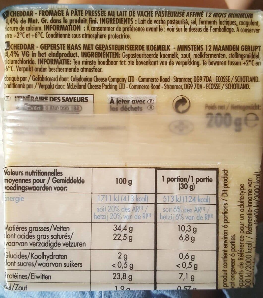 Itineraire des saveurs Cheddar extra mature 200g packshot