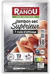 Monique ranou LS JAMBON SEC QUALITE SUPERIEURE 7 mois 10T 200g - massif TRAD packshot