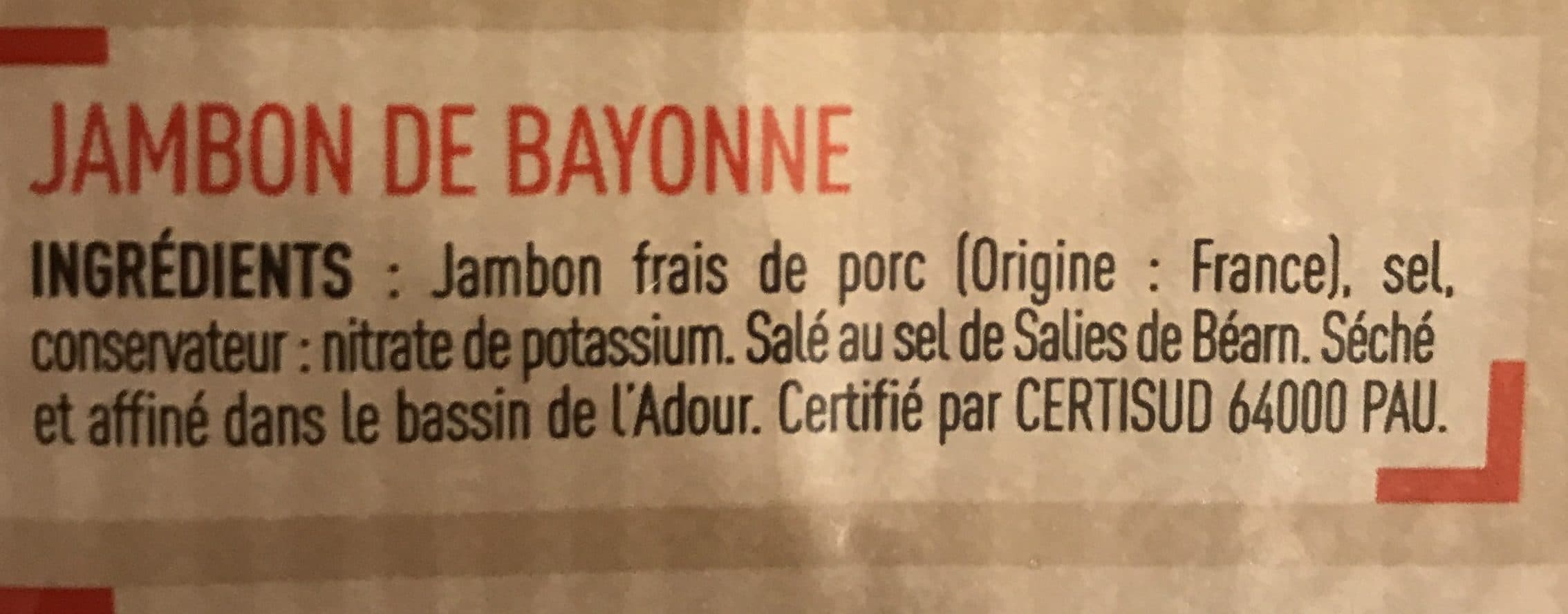 Netto HD Jambon de Bayonne 6T 100g packshot