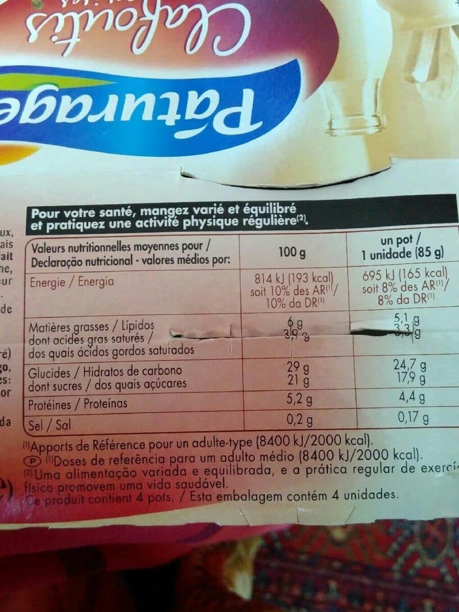 Pâturages Clafoutis aux cerises 4x85g packshot