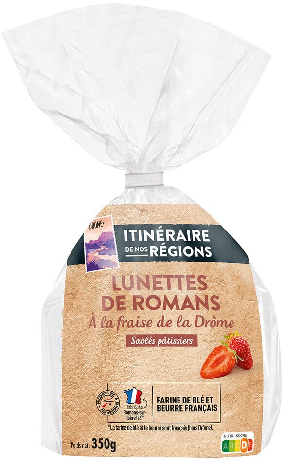 Itinéraire des Saveurs Lunettes de Romans à la fraise de la Drôme 350g packshot