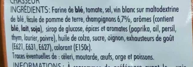 Bouton d'or Sauce chasseur 24g packshot