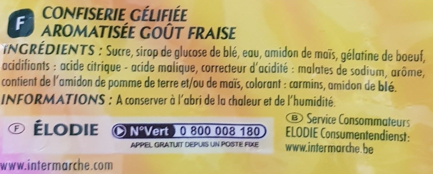 Elodie Elodie, Fraise acide, le sachet de 250 gr packshot