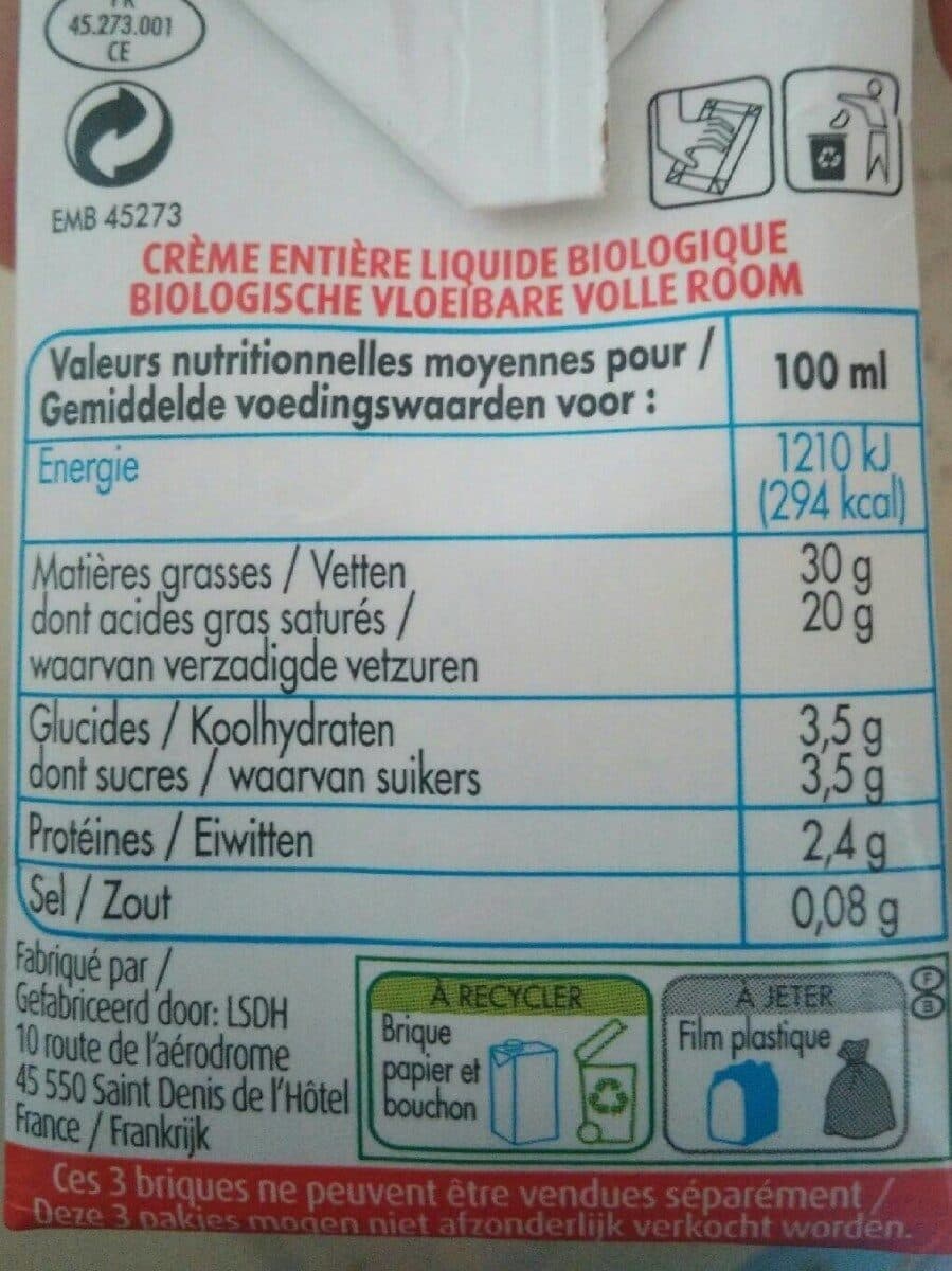 Pâturages Creme uht 30% mg liquide bio bq 3x20cl packshot