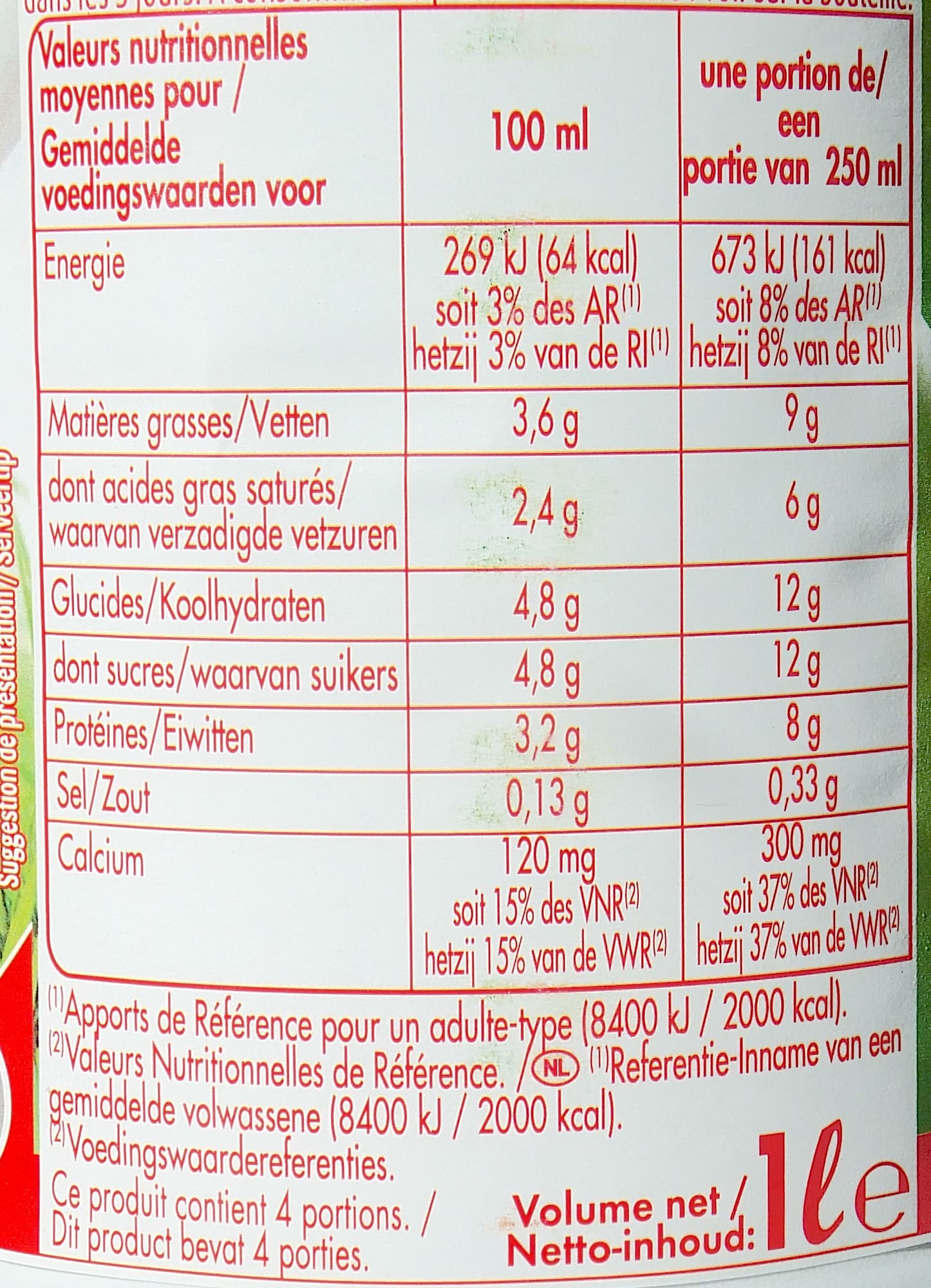 Pâturages Lait uht entier bio bt 1l packshot