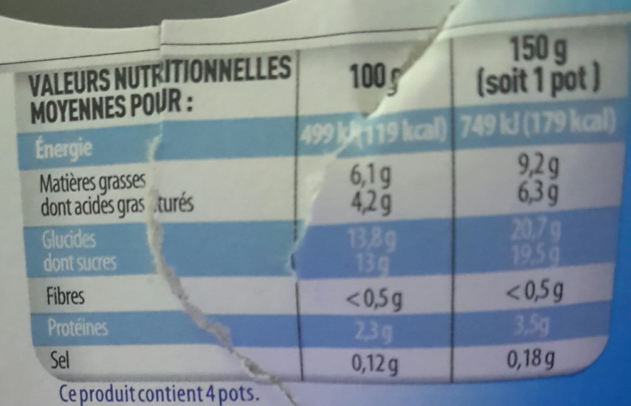 Pâturages YAOURT A LA GRECQUE SUR LIT DE FRUITS 4X150G - pêche, poire packshot