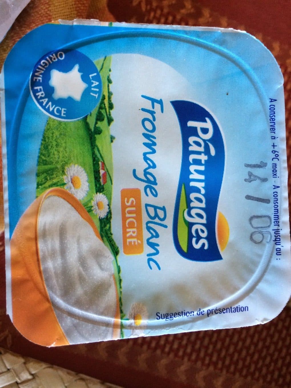 Pâturages Fromage Blanc Sucré packshot