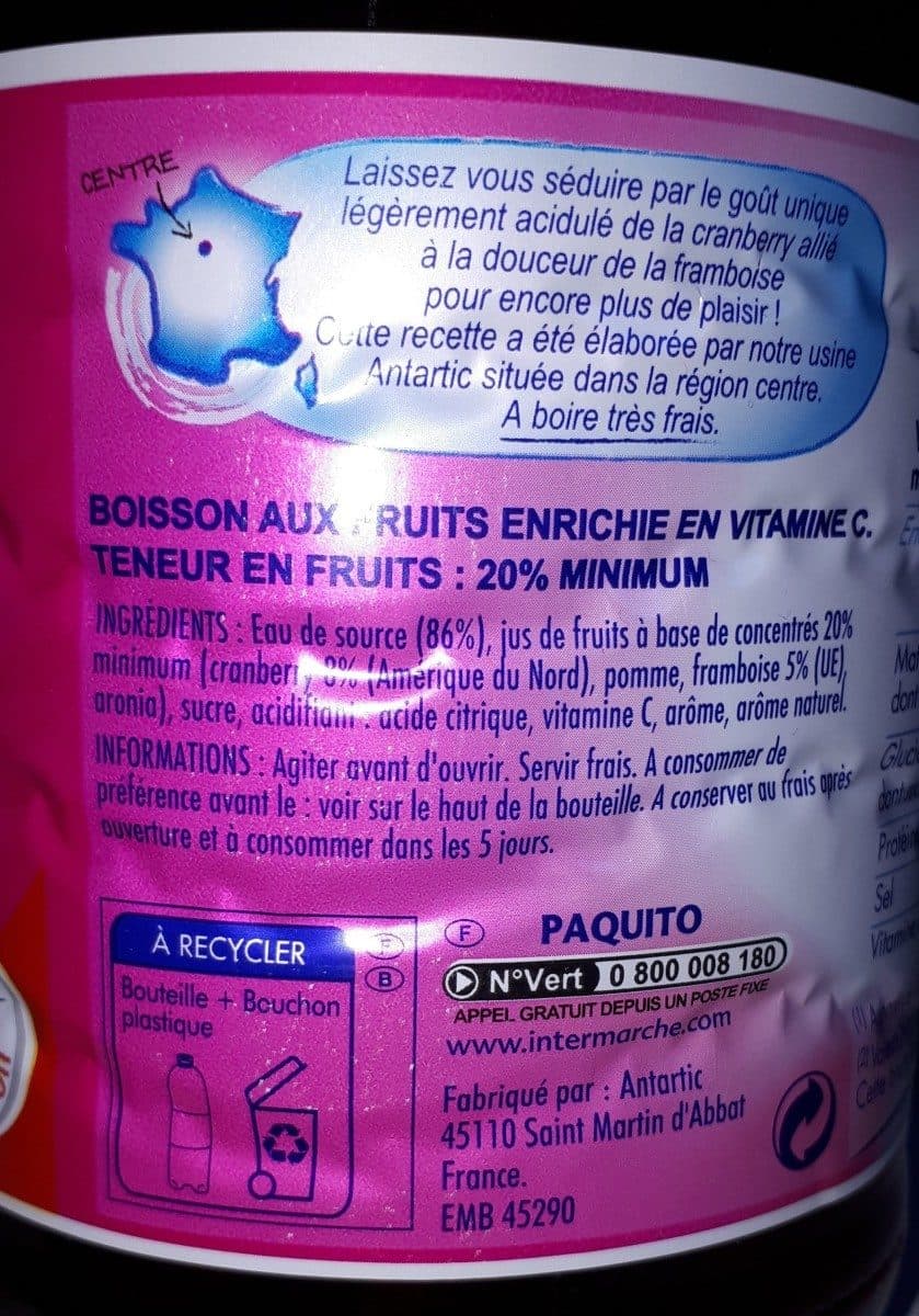 Paquito Super Fruits Cranberry Framboise packshot