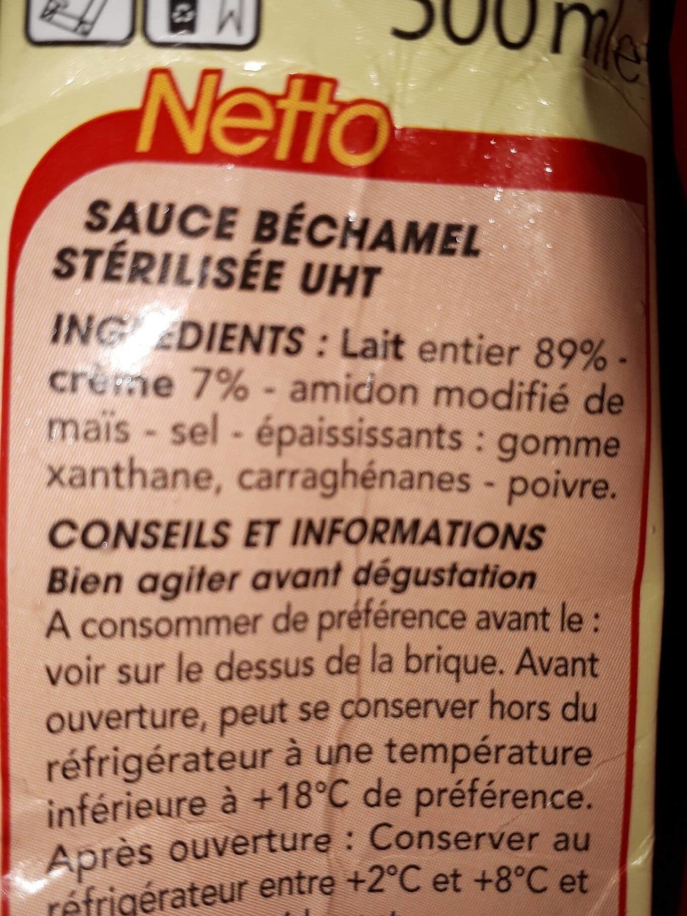 Netto Sauce bechamel uht bq 50cl packshot