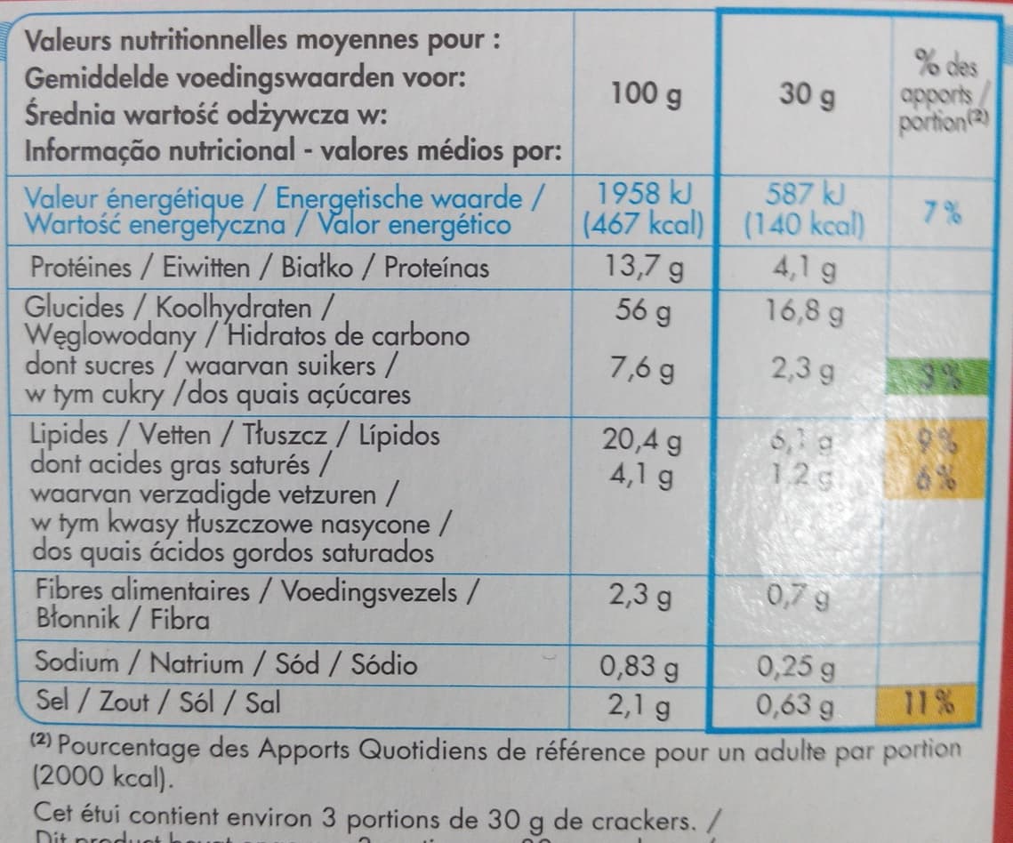 Bouton d'or Crackers goût pizza 85g packshot