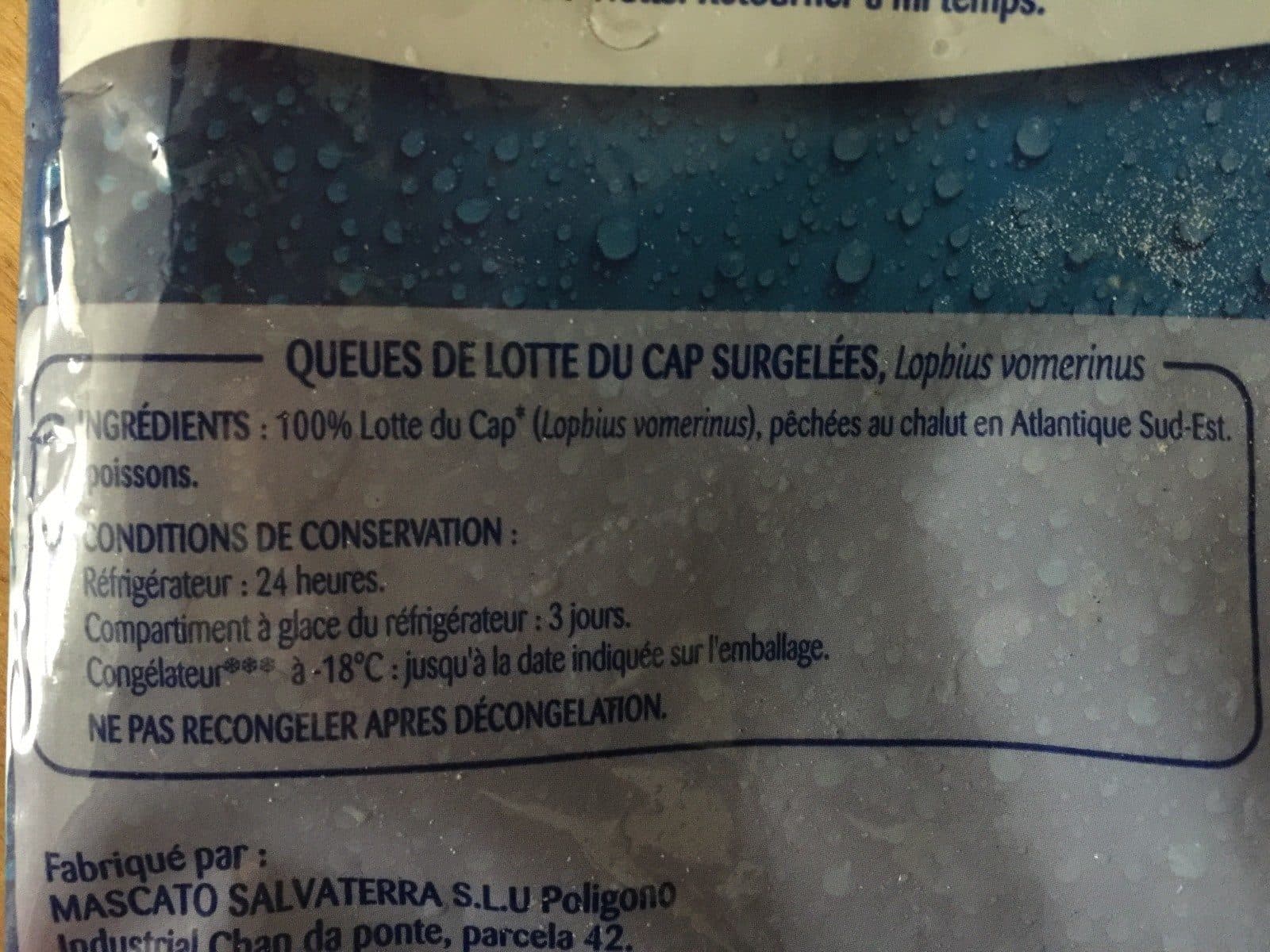 Odyssee Queues de lotte du cap 800g packshot