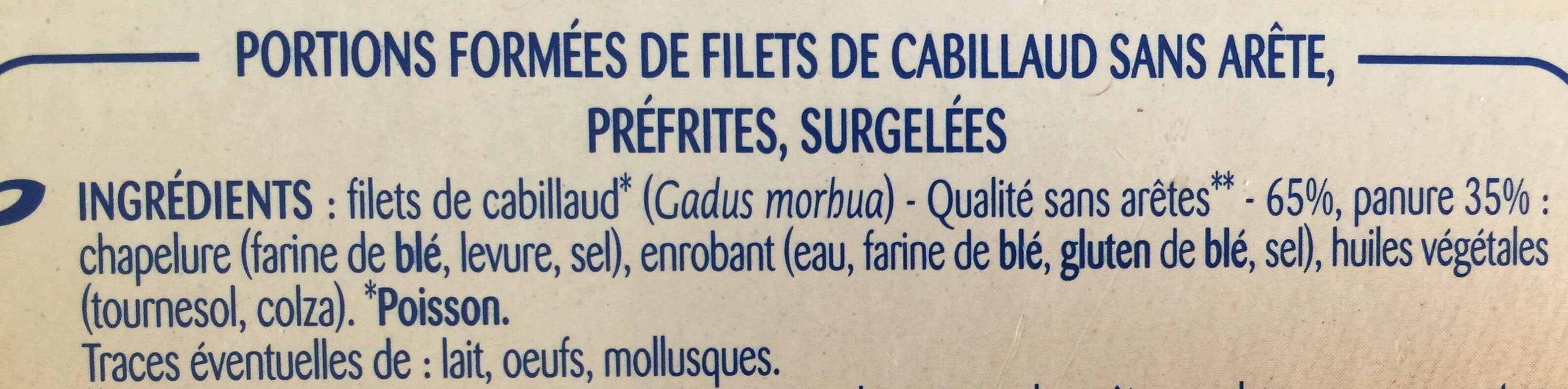 Odyssee Filets de cabillaud pane msc 500g packshot
