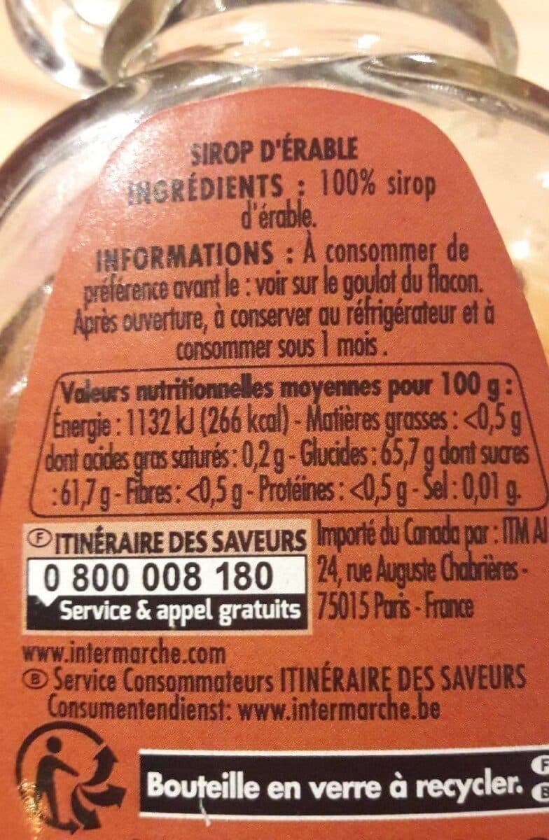Intermarche Sirop d'érable packshot