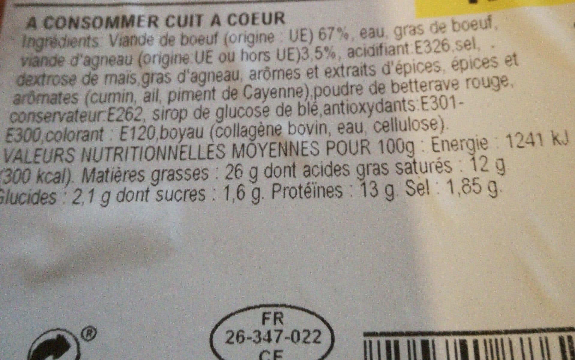 Open Food Facts Merguez packshot