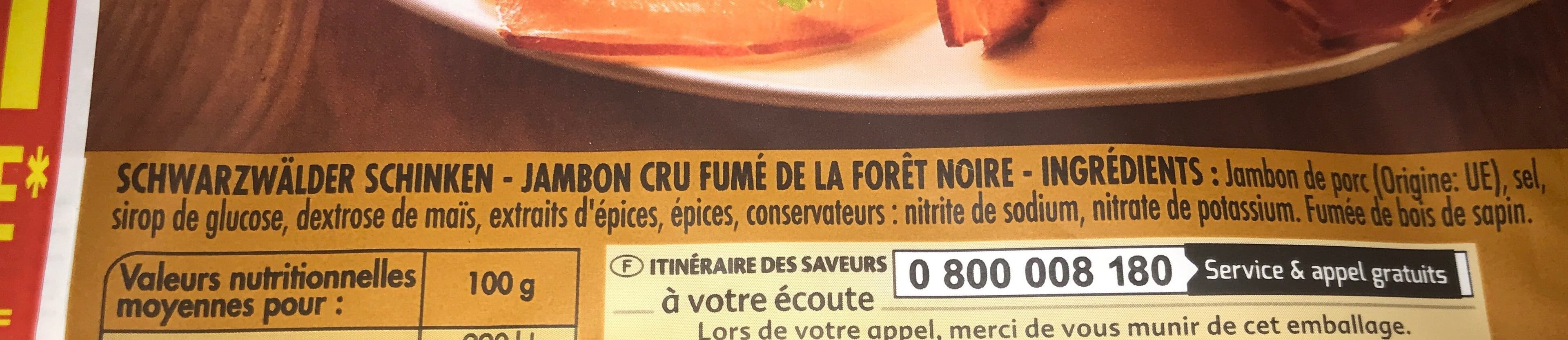 Itinéraire des Saveurs Jambon cru de la forêt noire packshot