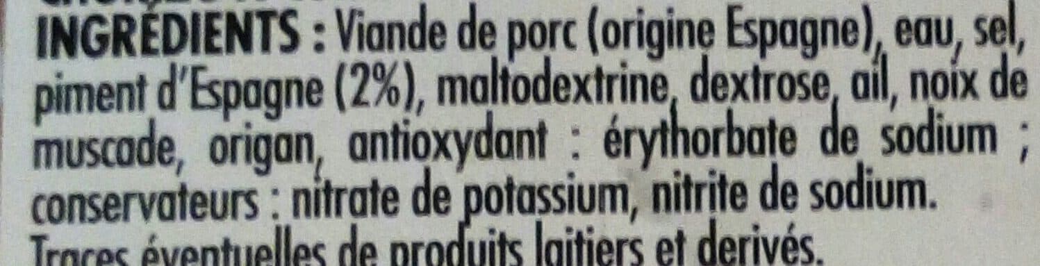 Itinéraire des Saveurs Chorizo doux à griller packshot