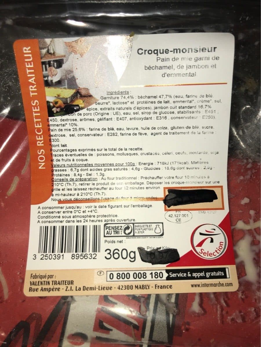 Intermarché Croque-monsieur packshot