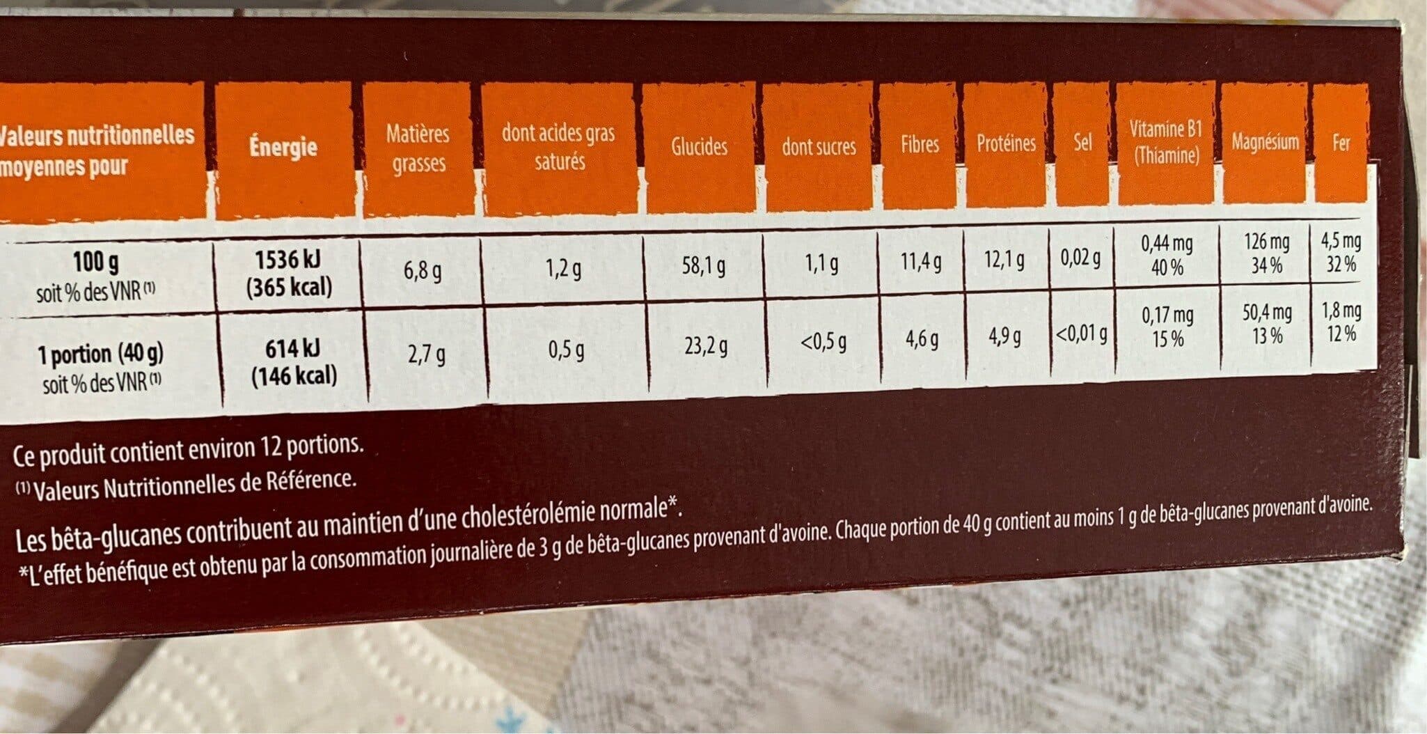 Chabrior Flocons d'avoine complète 500g packshot