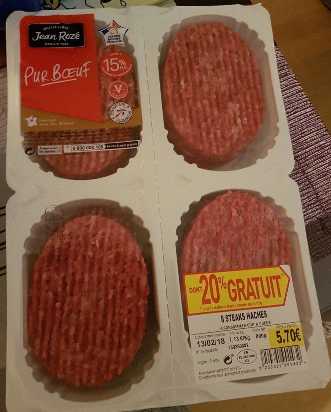 Jean Rozé Steak haché packshot