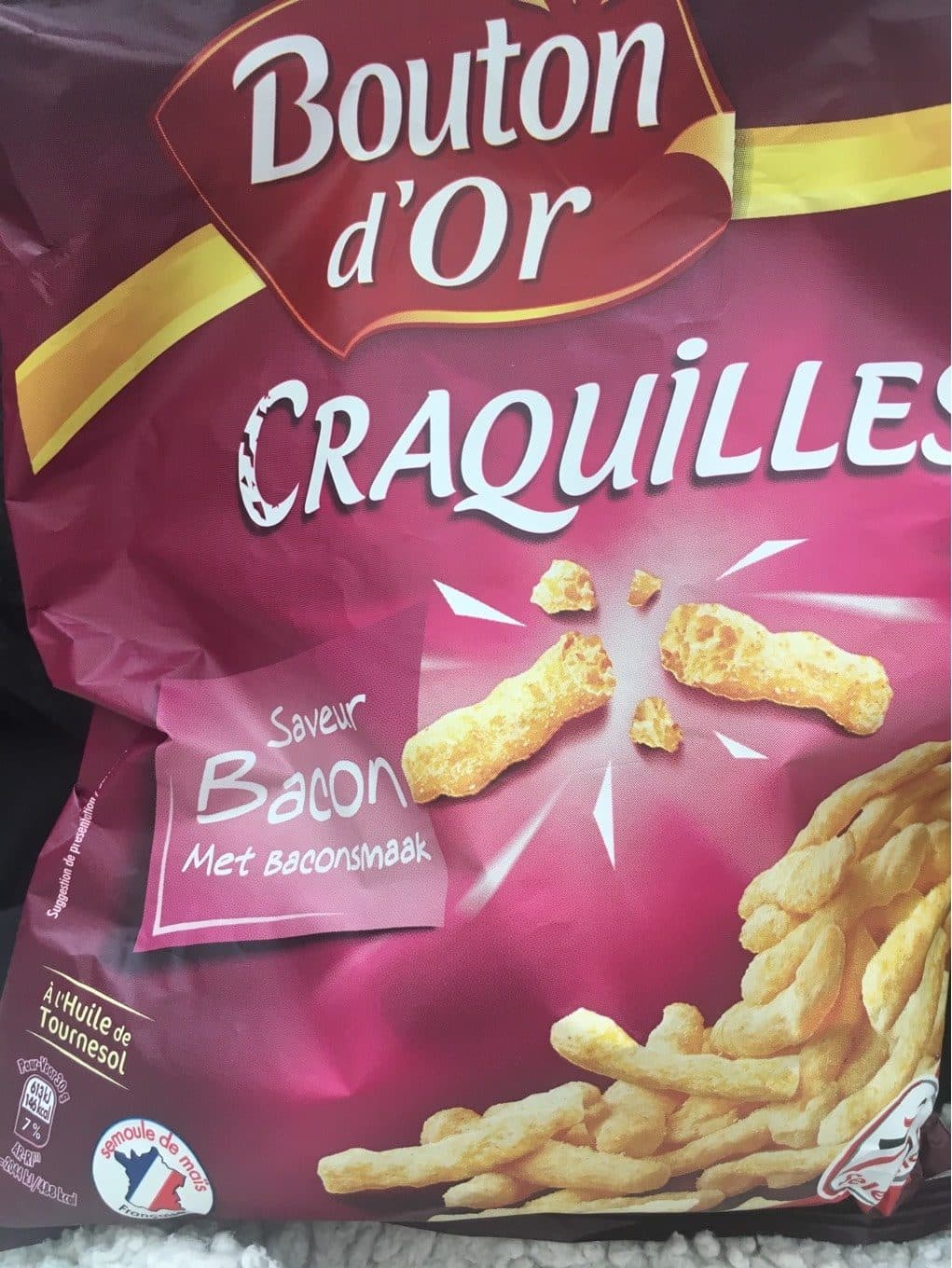Bouton d’or Craquilles saveur bacon packshot