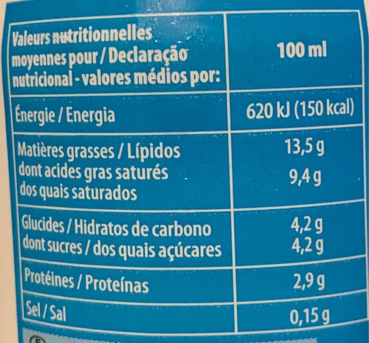 Paturages CREME FLEURETTE LEGERE 12% MG 38cl packshot