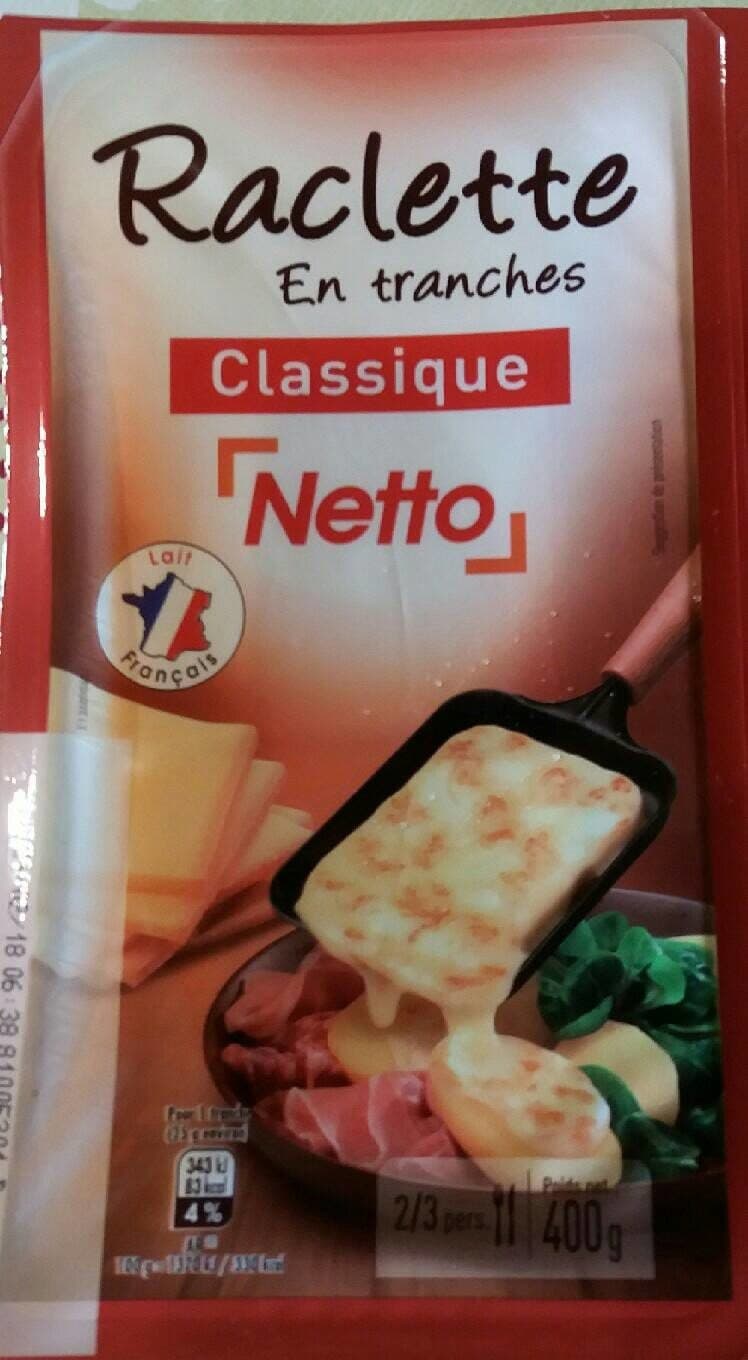 Netto Raclette tranches nature 2x400g packshot